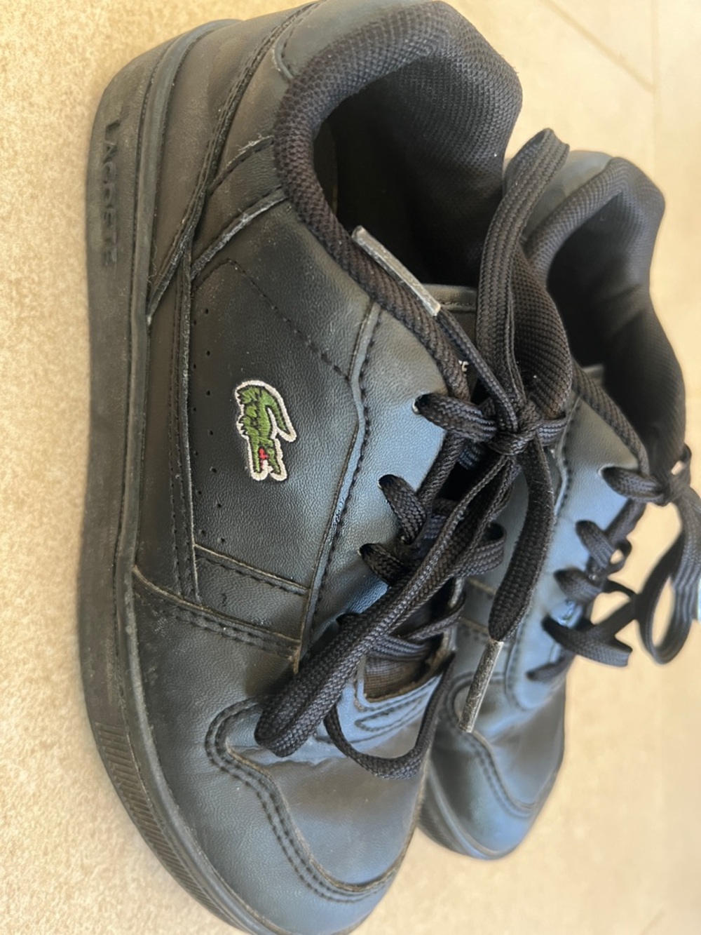 Black Lacoste Sneakers & Black/White Vans-Style Low Tops - Picture 6 of 11